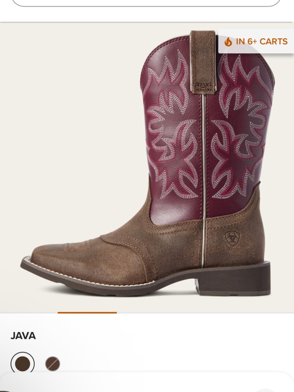 Ariat Delilah Western Boot size 8.5 - Picture 2 of 9